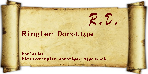 Ringler Dorottya névjegykártya